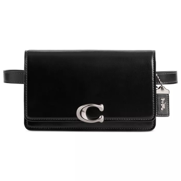 NWT COACH Bandit Luxe Refined Leather Belt Bag Black